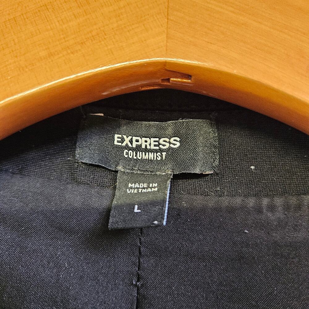 Express‎ Columnist Black Blazer Size L Women's One Button Career Office - Picture 5 of 12